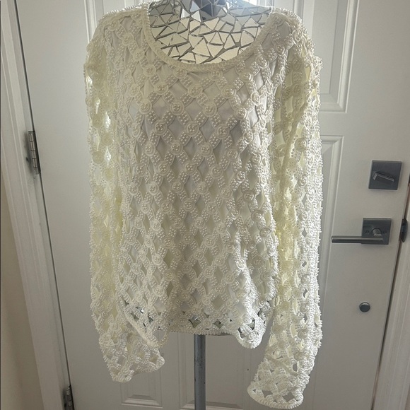 H&M Studio BEAD-EMBELLISHED TOP XL - Picture 2 of 7